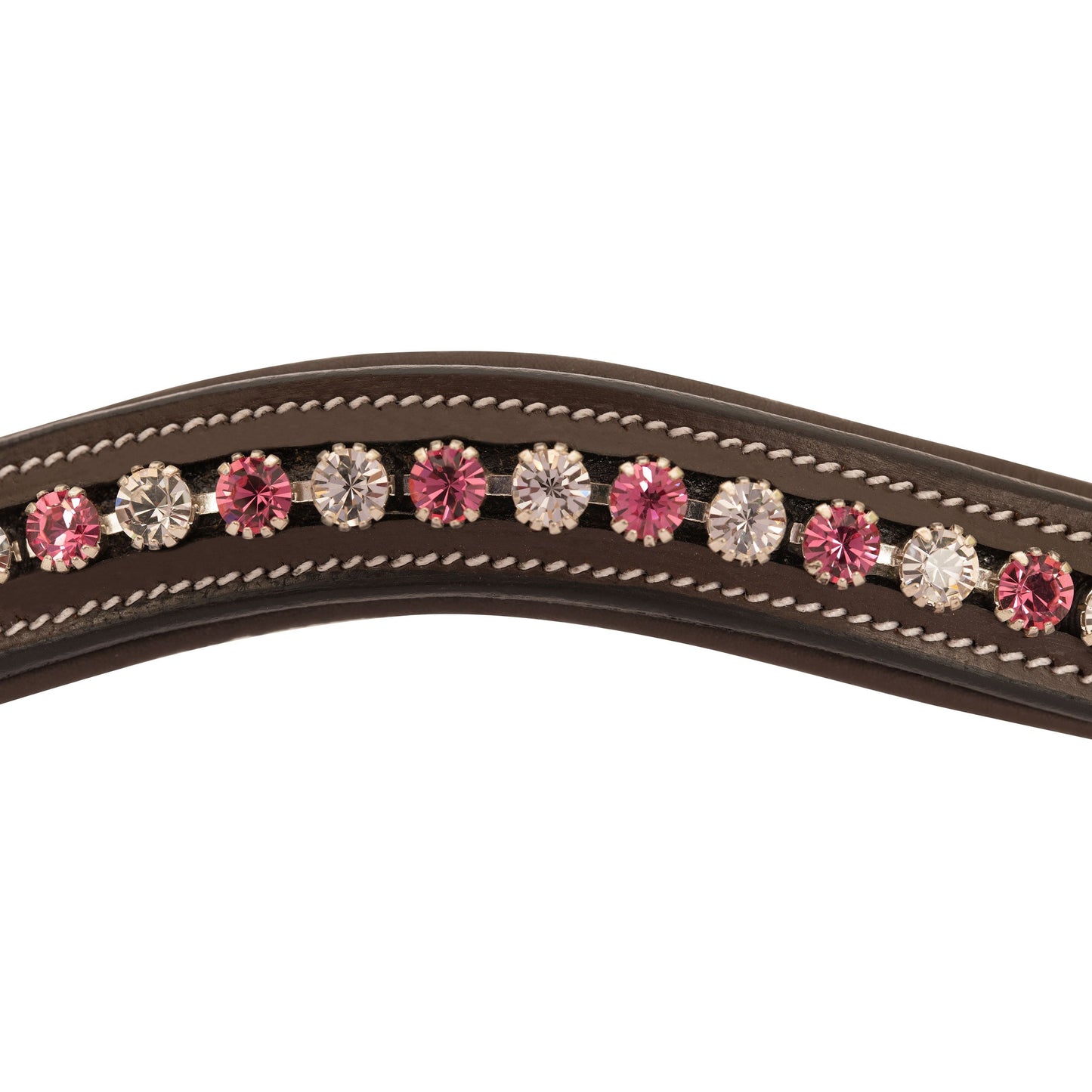 Bridles & Reins ExionPro Designer White & Pink linked Crystal Browband
