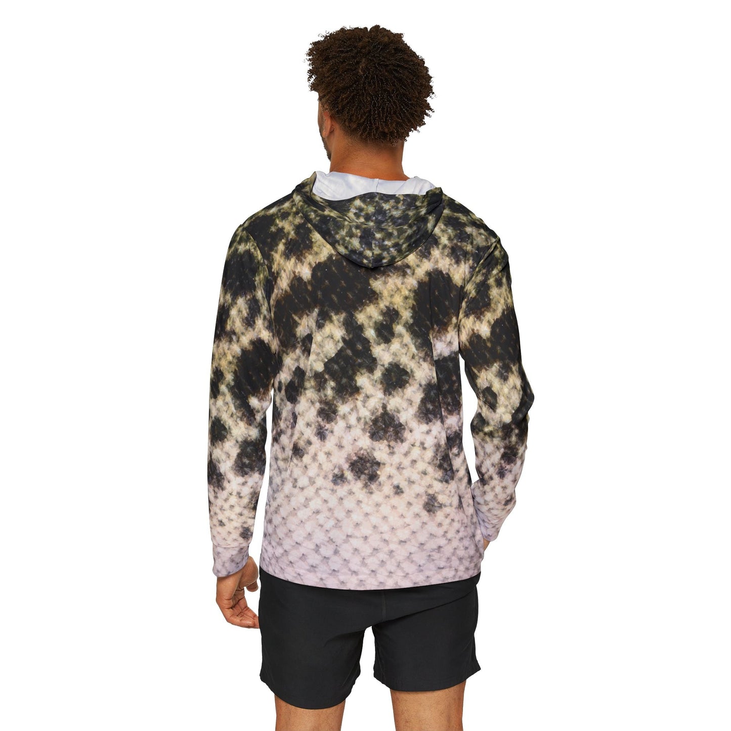 Texas Rigged Tees Black Crappie — Unisex Fishing Pullover Hoodie (SPF 50+)