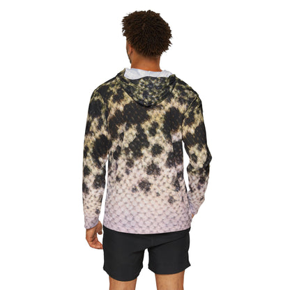 Texas Rigged Tees Black Crappie — Unisex Fishing Pullover Hoodie (SPF 50+)