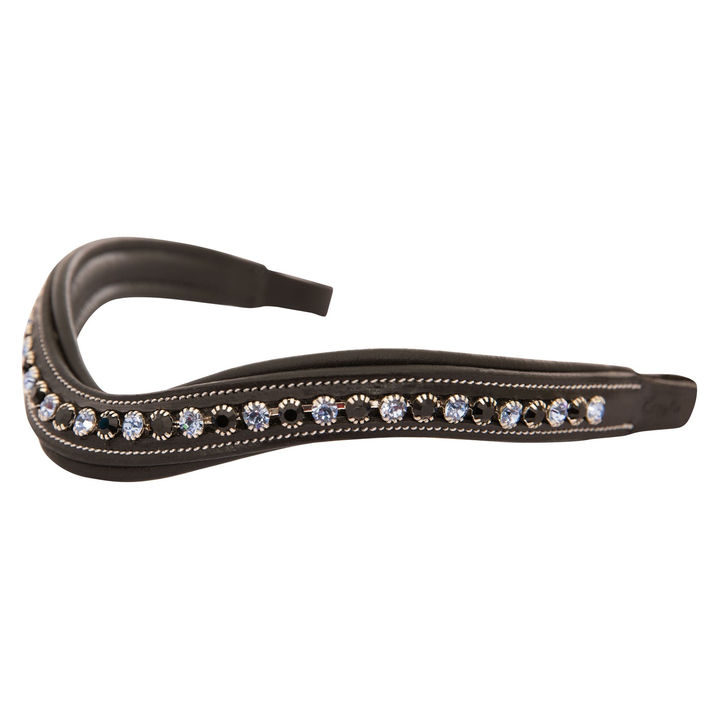 Bridles & Reins ExionPro Designer Black & Turquoise Blue Crystal Browband