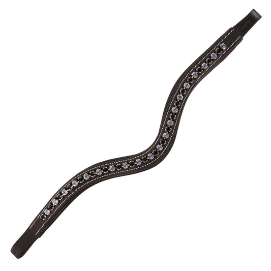 Bridles & Reins ExionPro Designer Black & Turquoise Blue Crystal Browband