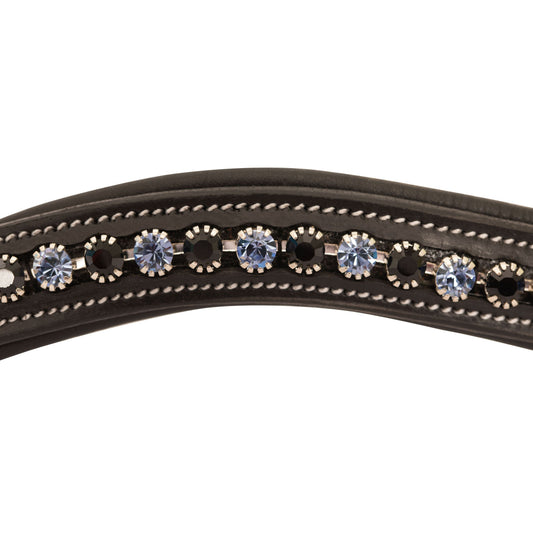 Bridles & Reins ExionPro Designer Black & Turquoise Blue Crystal Browband