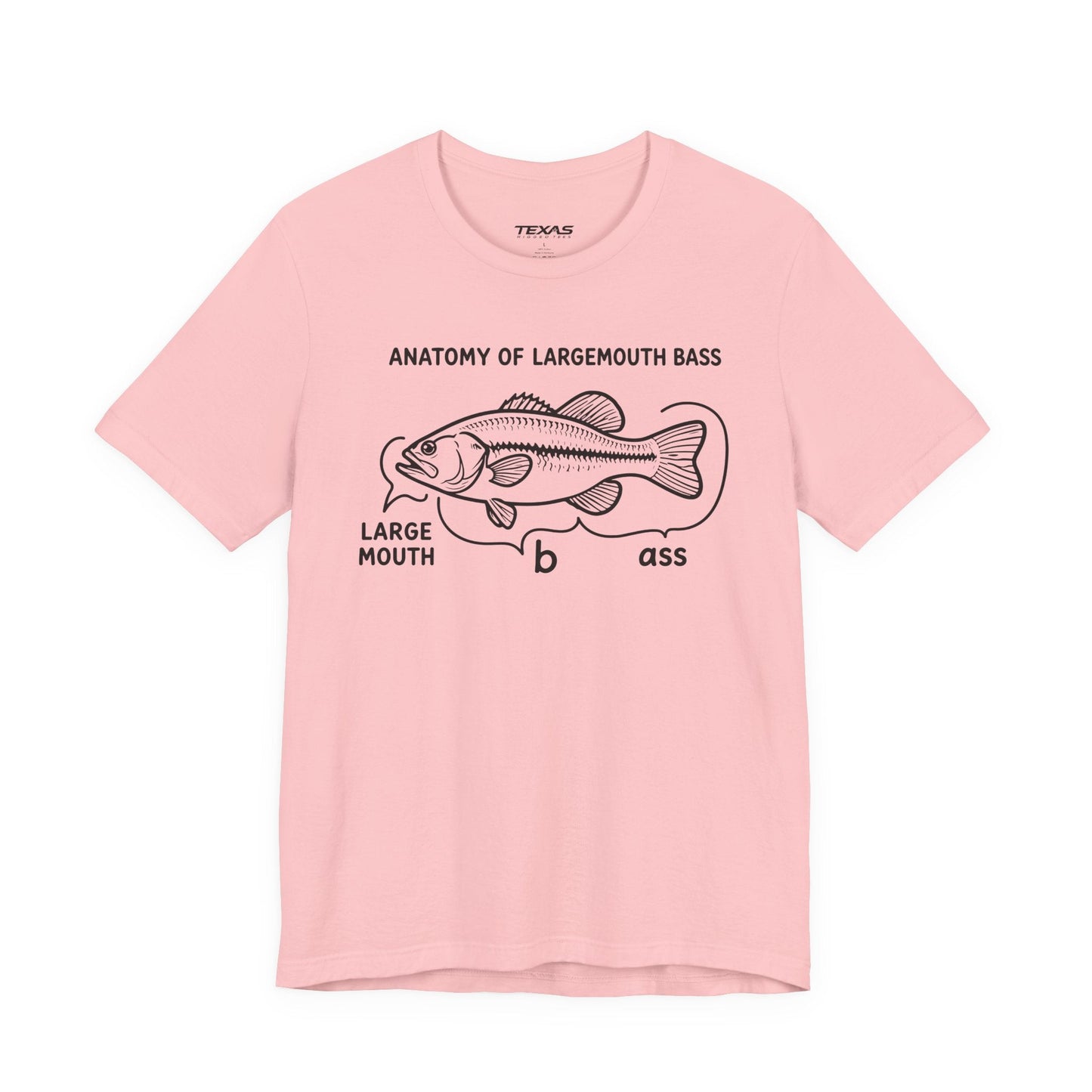 Texas Rigged Tees Anatomy of a Largemouth Bass — Unisex Cotton Tee