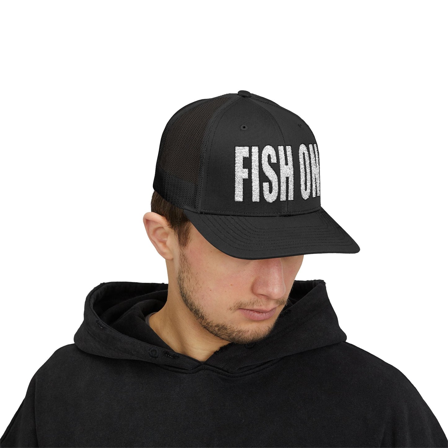 Texas Rigged Tees FISH ON — Embroidered Baseball Cap