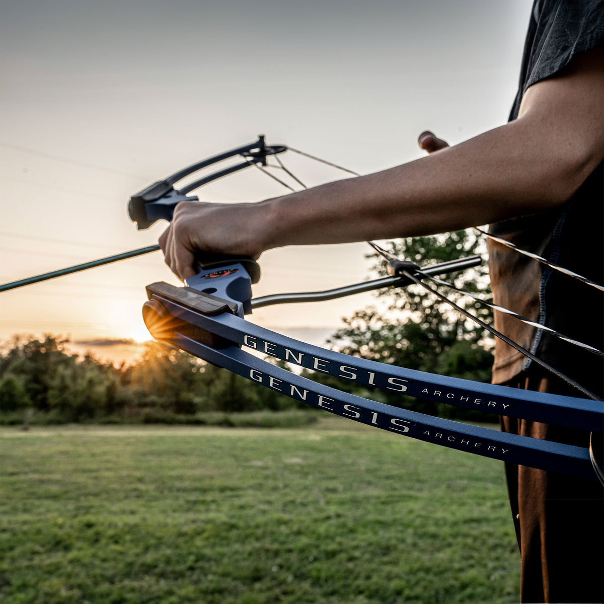 Genesis Original Archery Compound Bow w/ Adjustable Sizing, Right Handed, Blue