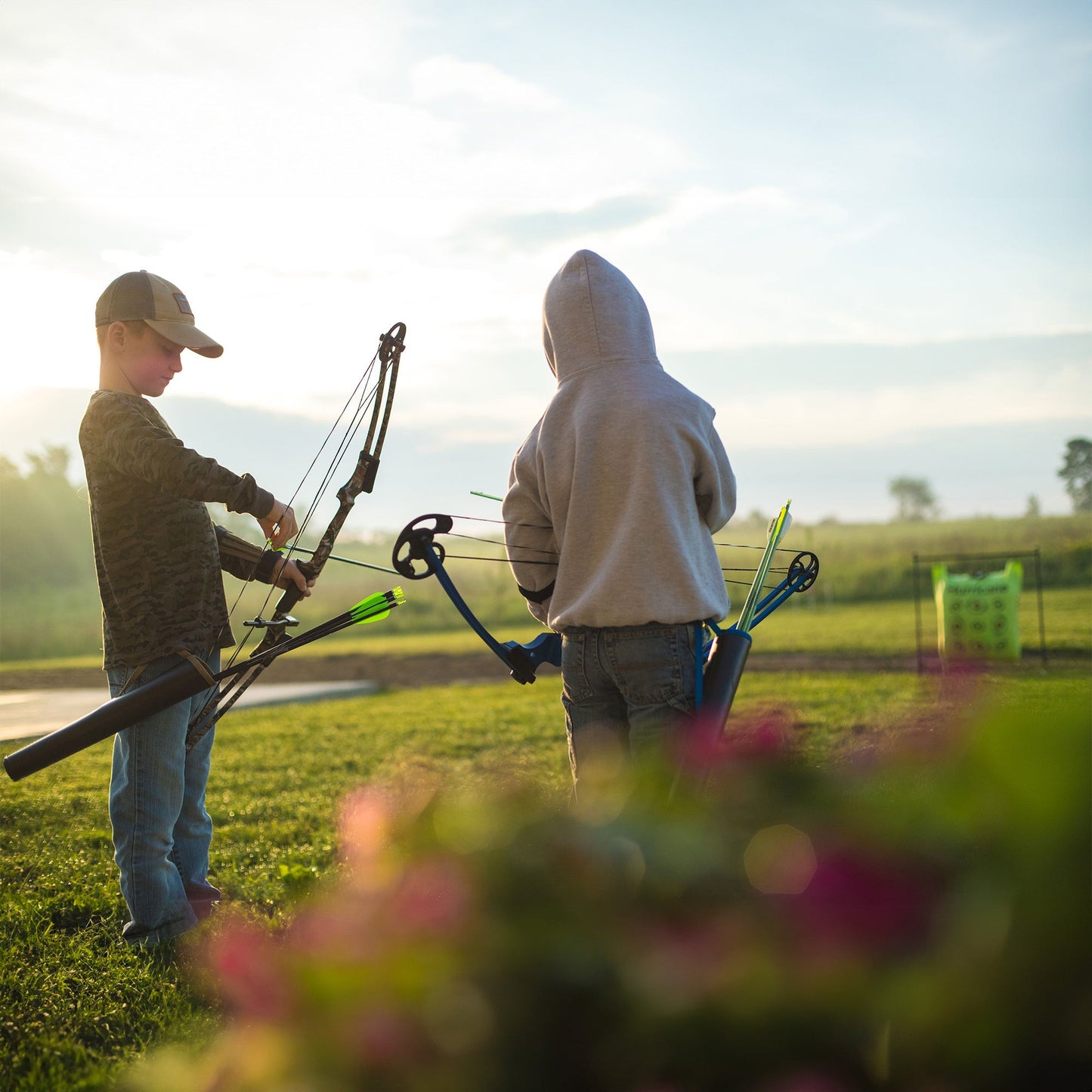 Genesis Original Archery Compound Bow w/ Adjustable Sizing, Right Handed, Yellow