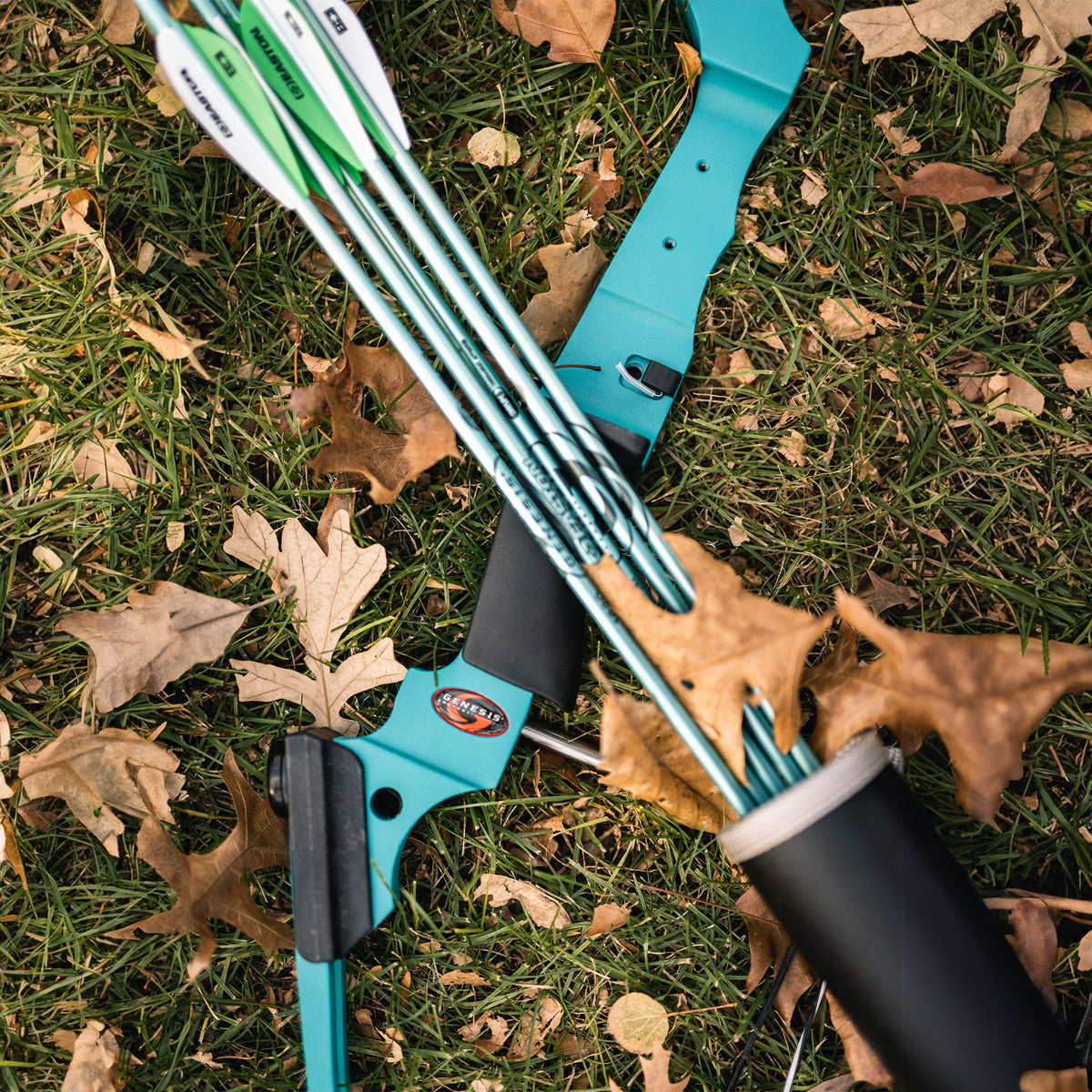 Genesis Original Archery Compound Bow w/ Adjustable Sizing, Right Handed, Blue