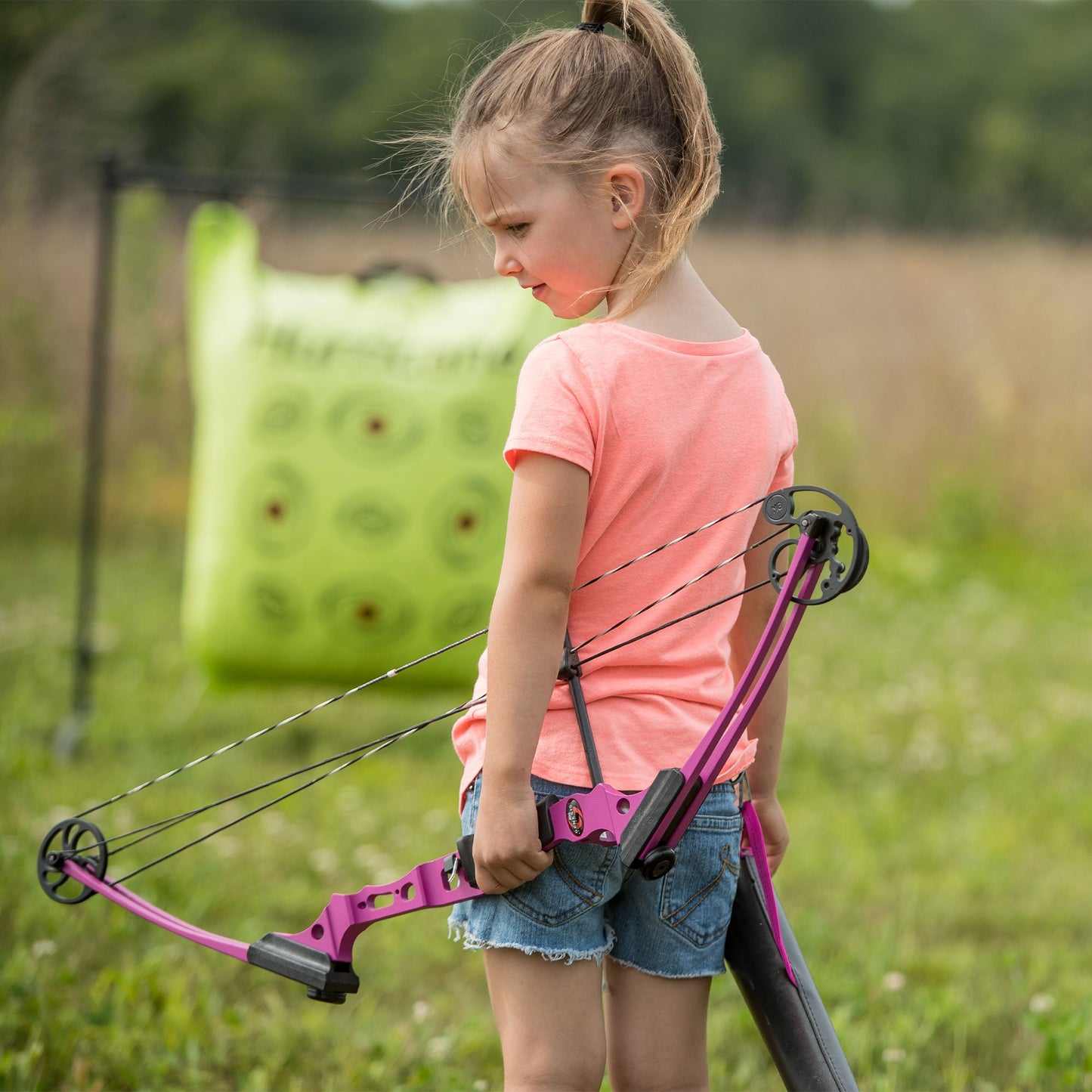 Genesis Mini, Youth Compound Bow and Arrow Kit with Quiver, Right Handed, Blue
