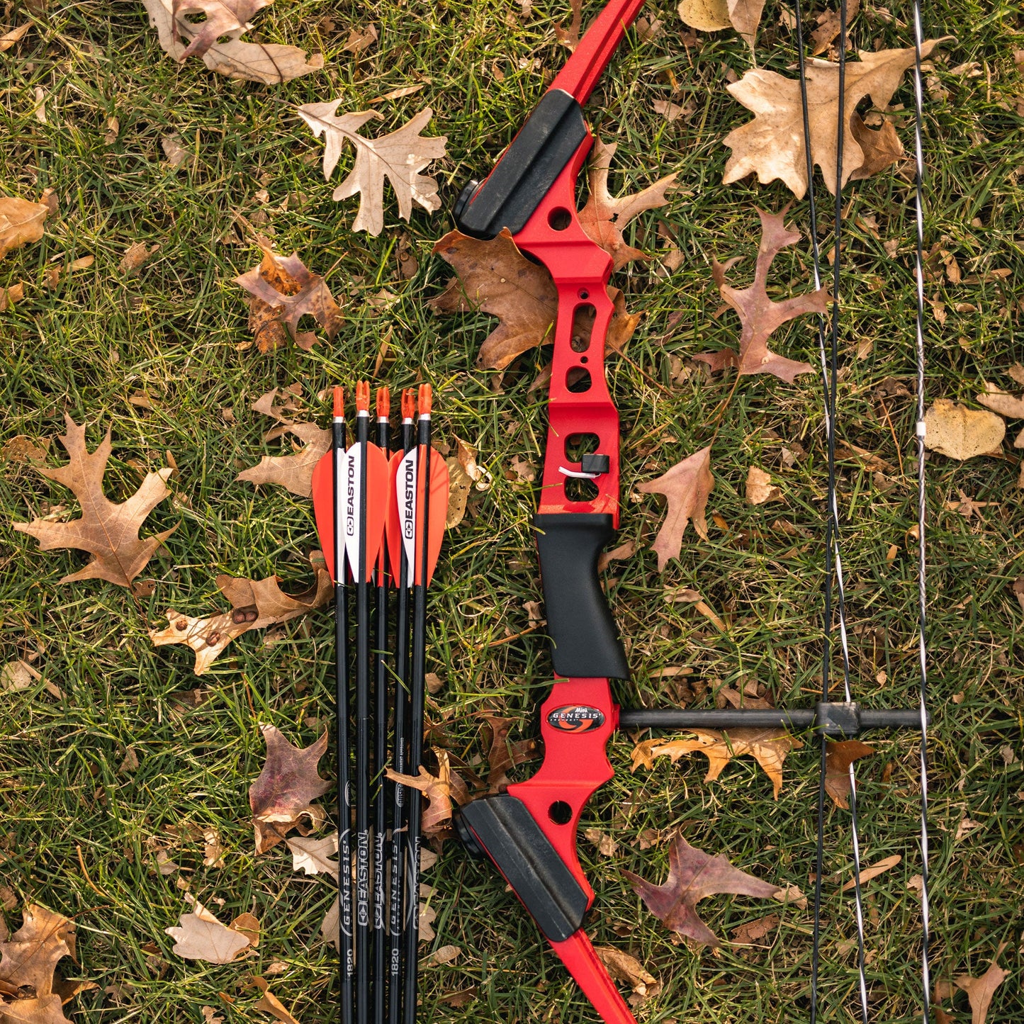 Genesis Mini, Youth Compound Bow and Arrow Kit with Quiver, Right Handed, Blue