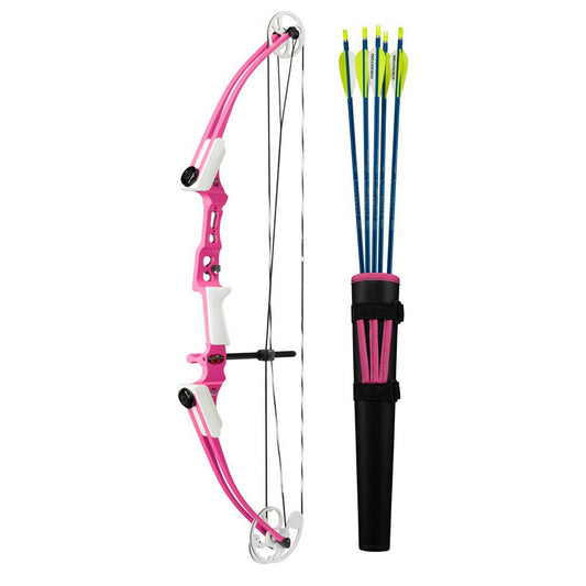 Genesis Mini, Youth Compound Bow and Arrow Kit with Quiver, Right Handed, Pink