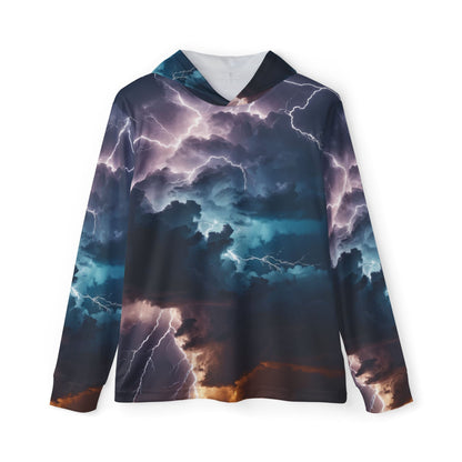 Texas Rigged Tees Lightning — Unisex Fishing Pullover Hoodie (SPF 50+)