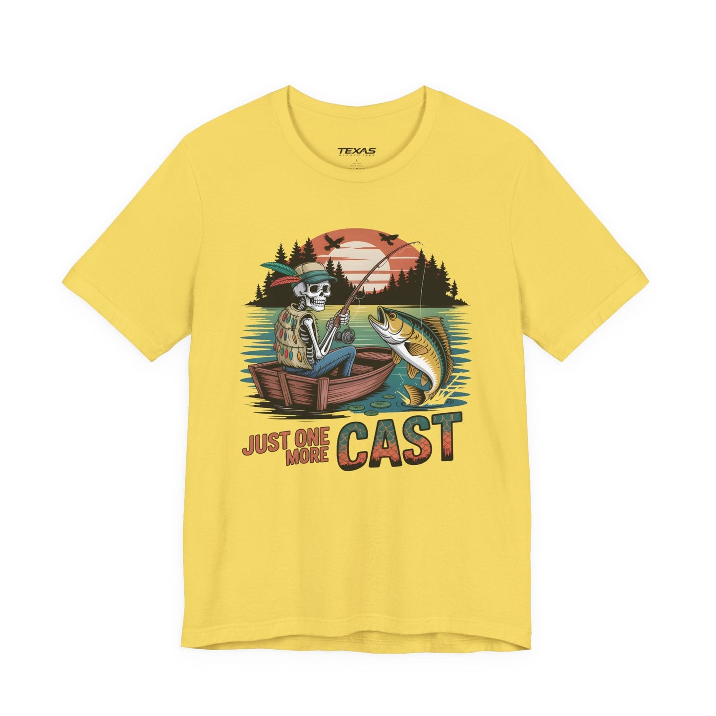 Texas Rigged Tees Just One More Cast — Unisex Cotton Tee