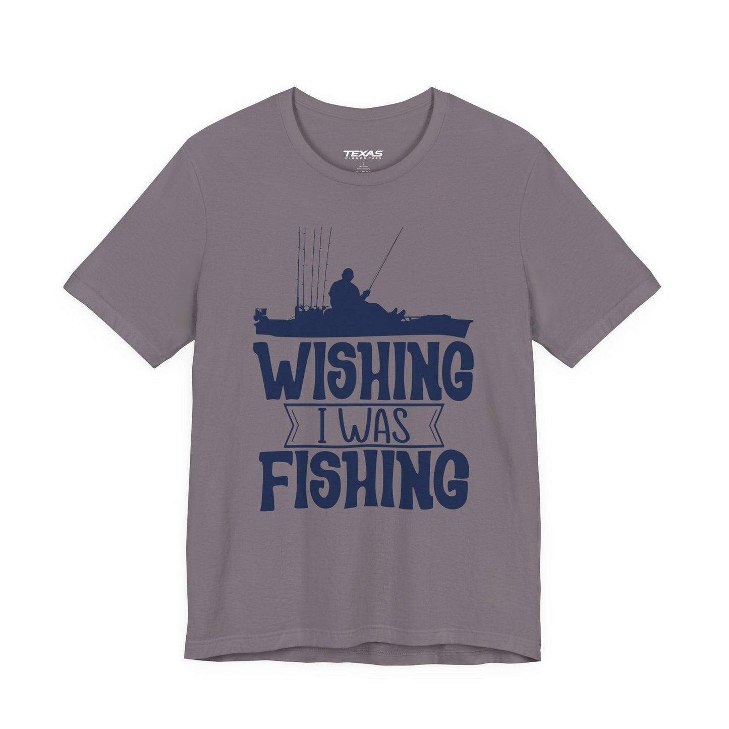 Texas Rigged Tees Wishing I Was Fishing (Kayak Edition) — Unisex Cotton Tee