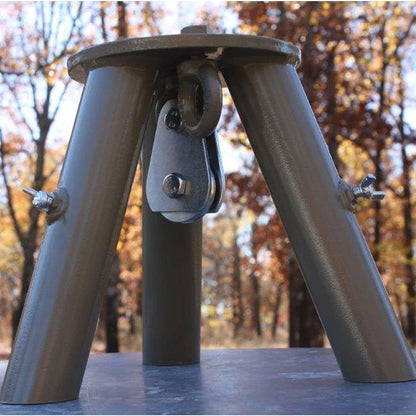 Boss Buck BB-1-TPH2 Heavy Duty Steel Tripod Header with 1000 Pound Pulley System