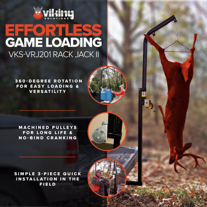 Viking Solutions VKS-VRJ201 Rack Jack II Hitch Mounted Hoist for Game Animals