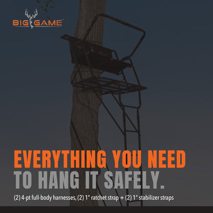 Big Game Spector XT 17 Foot 2 Person Deer Hunting Ladder Climbing Tree Stand