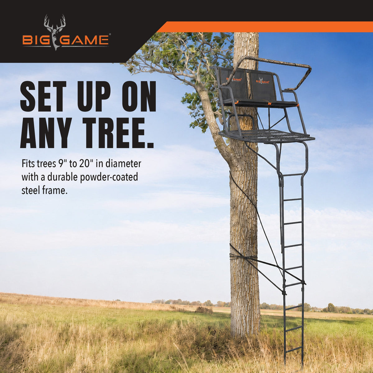 Big Game Spector XT 17 Foot 2 Person Deer Hunting Ladder Climbing Tree Stand