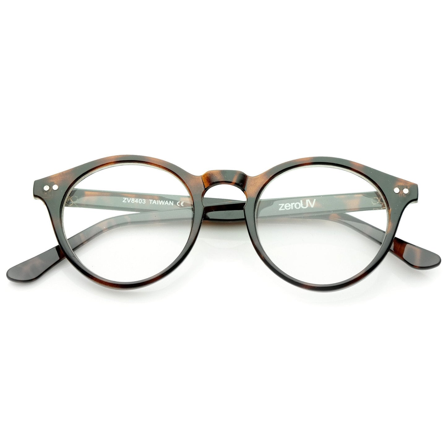 zeroUV Vintage European Clear Lens Small Round Glasses 8403