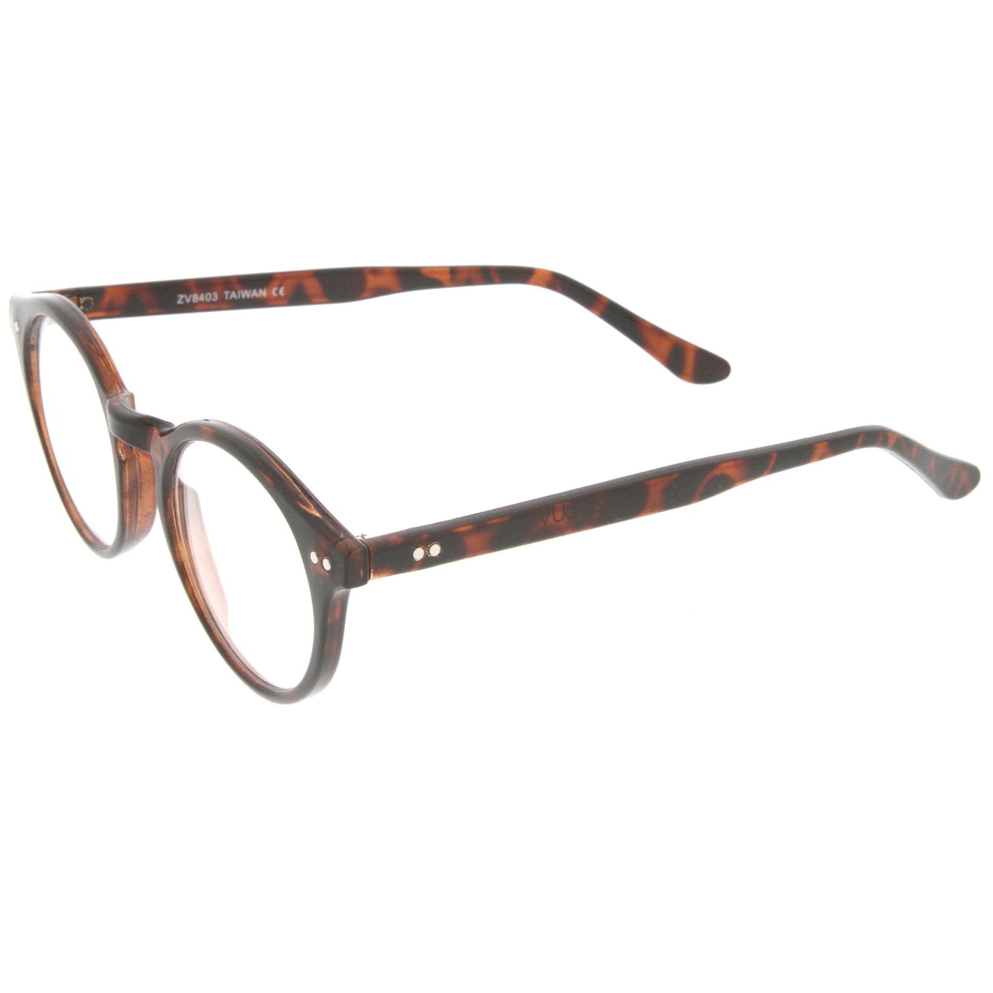 zeroUV Vintage European Clear Lens Small Round Glasses 8403