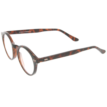 zeroUV Vintage European Clear Lens Small Round Glasses 8403