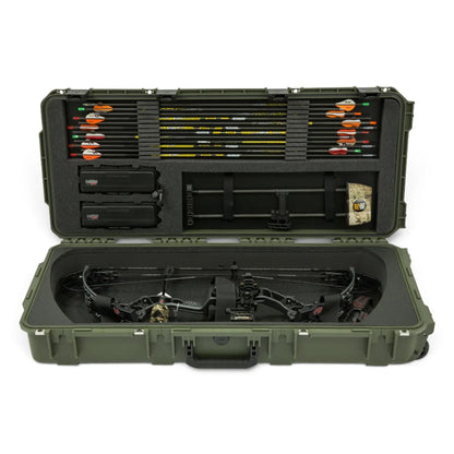 SKB Cases 3614 Hard Plastic Exterior Parallel Limb Bow Crossbow Case, Green