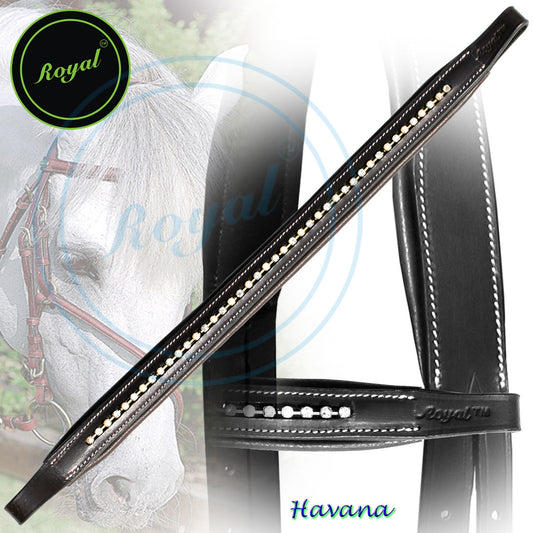 Bridles & Reins ExionPro Elegant Tiny Sparkling Crystal Padded Browband