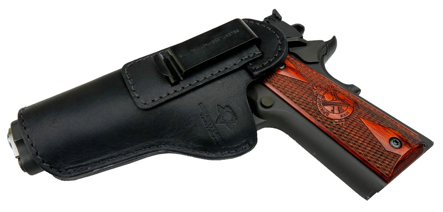 Relentless Tactical The Defender Leather IWB Holster - Fits All 1911 Style Handguns - Lifetime Warranty - Made in USA