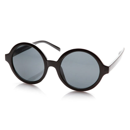 zeroUV Retro Sleek Large Round Fashion Sunglasses 8704