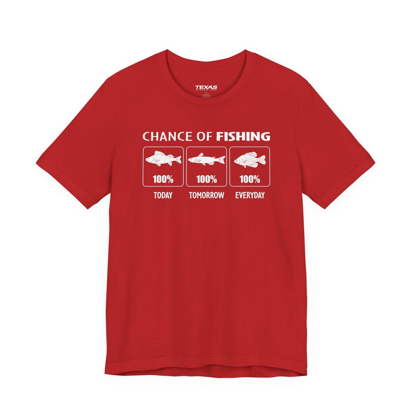 Texas Rigged Tees Chance of Fishing — Unisex Cotton Tee