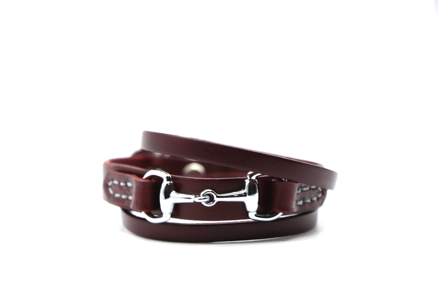 Remarkable Leather Goods GHC Double Wrap Bit Bracelet