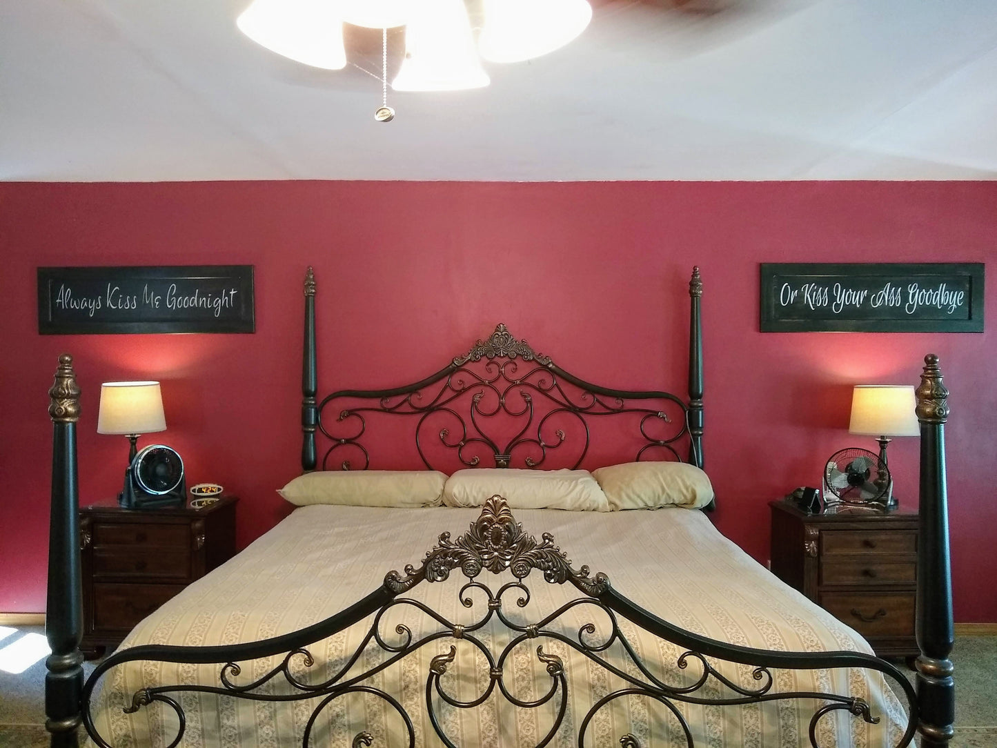 Liberty Home Concealment Always Kiss Me Goodnight Wooden Sign