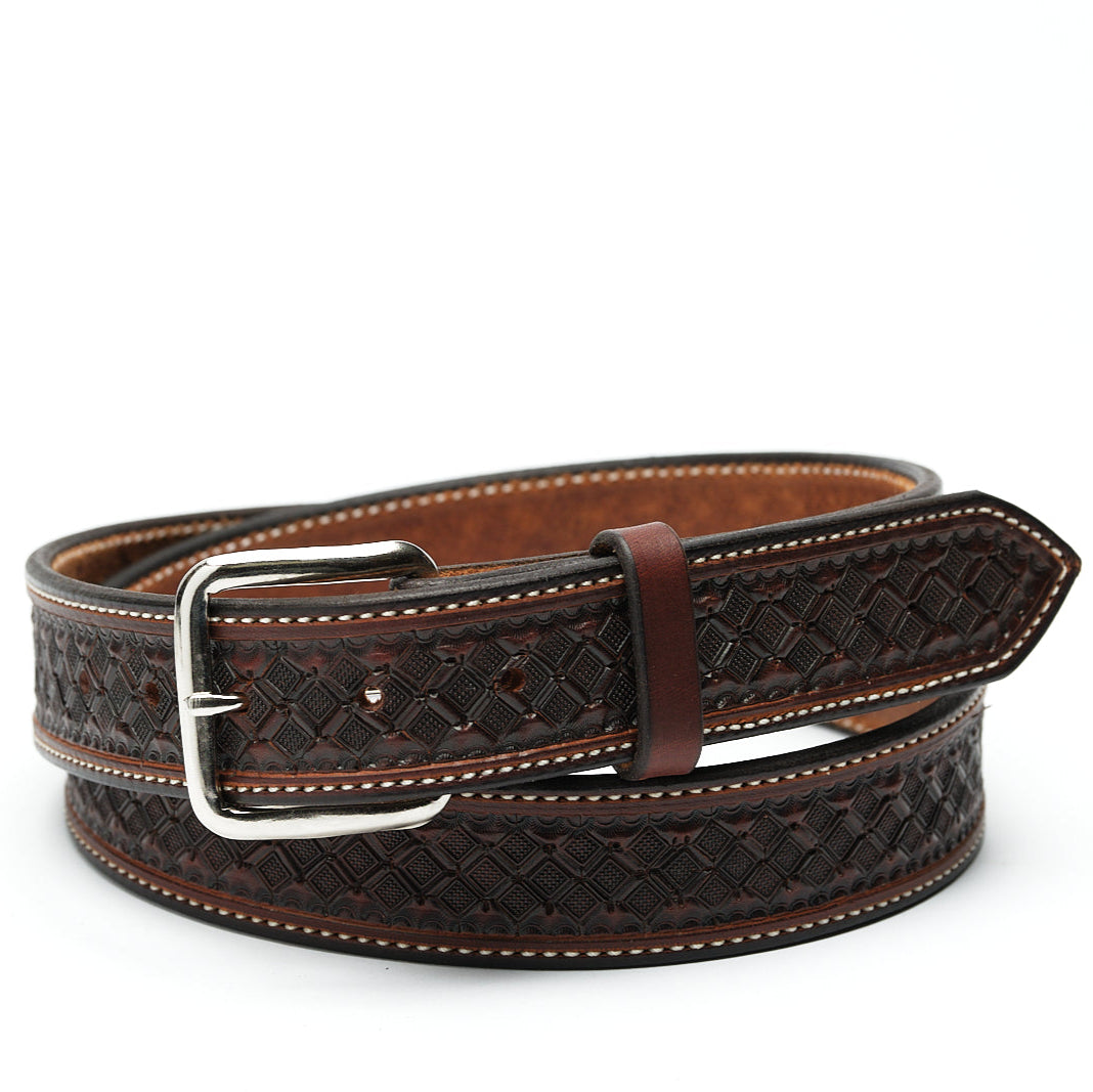 Texas Saddlery Chocolate Waffle Belt