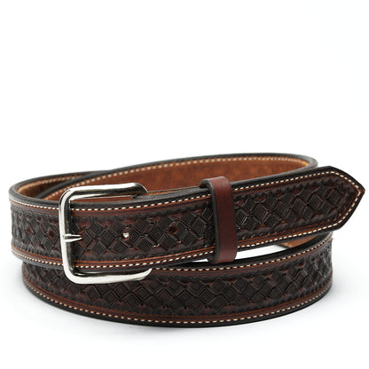 Texas Saddlery Chocolate Waffle Belt