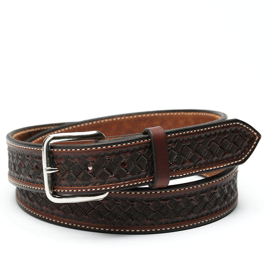 Texas Saddlery Chocolate Waffle Belt