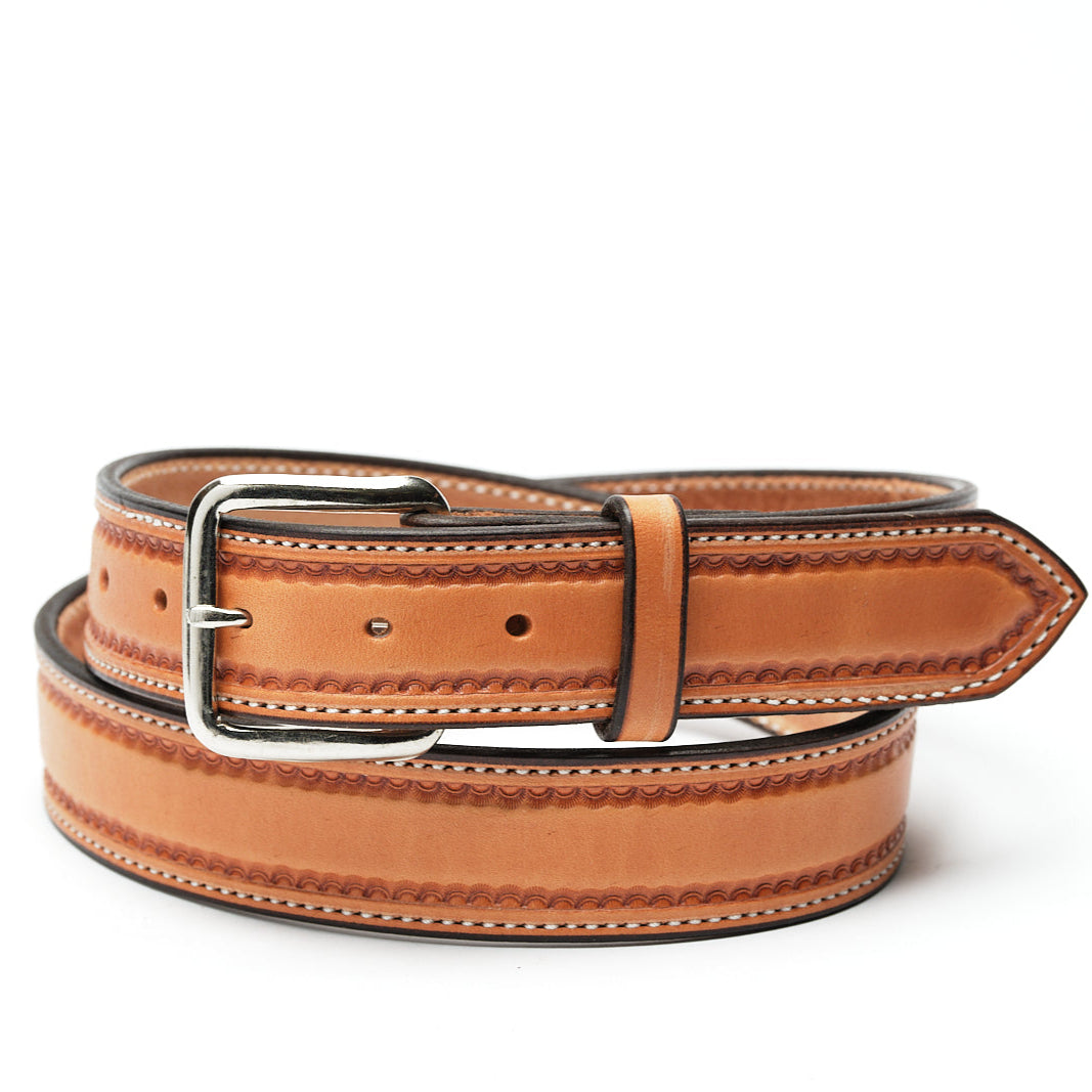Texas Saddlery Saddle Tan Smooth Border Stamped