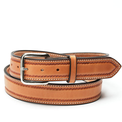 Texas Saddlery Saddle Tan Smooth Border Stamped