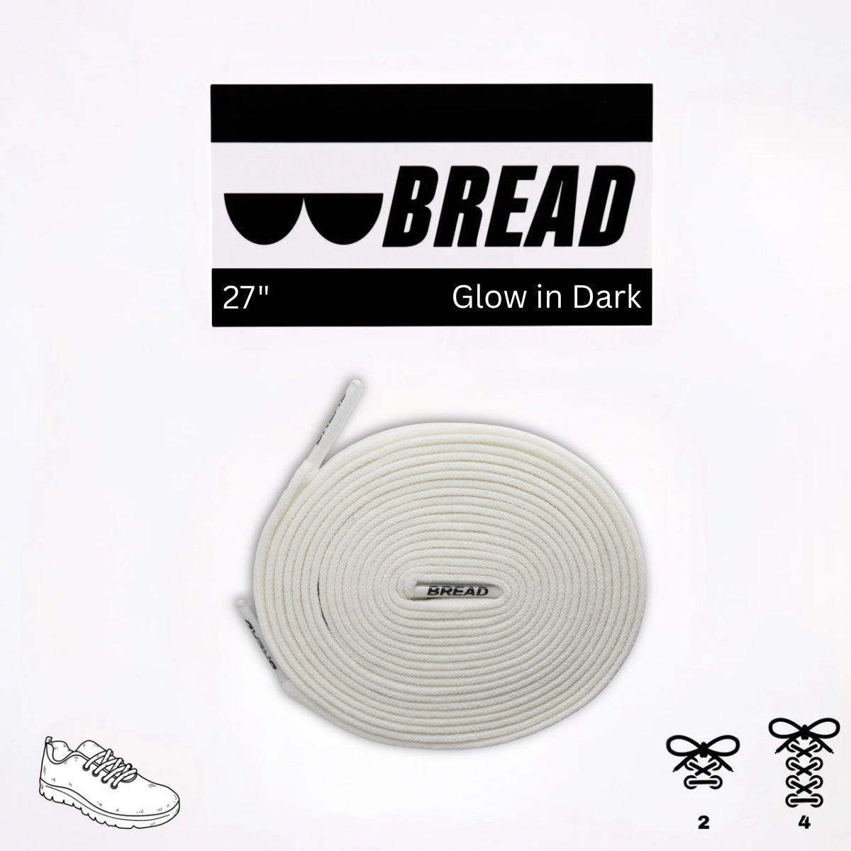 Lace Braed Night White - Glow in the Dark