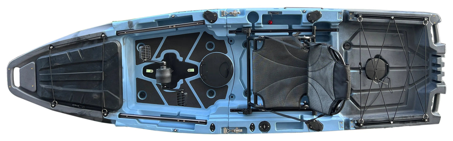 ReelYaks 10ft Recon Modular Prop Drive Pedal Fishing Kayak | 430lbs Capacity | 2 Piece