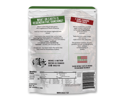 Grazly  Bison Liver Crisps - 100% Grass-Fed/Finished