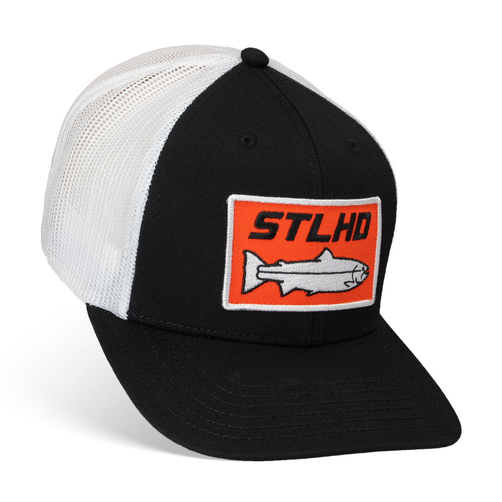 STLHD Standard White & Black Trucker Snapback Hat
