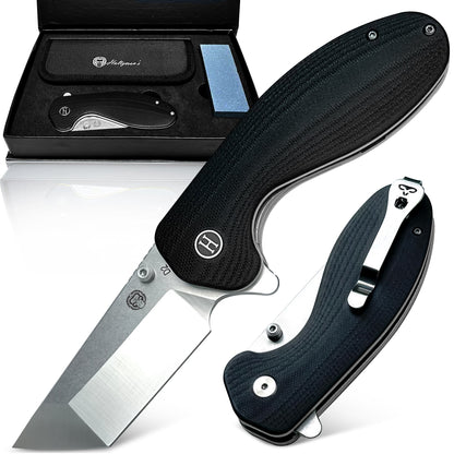 Holtzman's Gorilla Survival The Clip Point, Pioneer, Wild Trail Folding Pocket Knife Giftset Combo (Silver and Black)