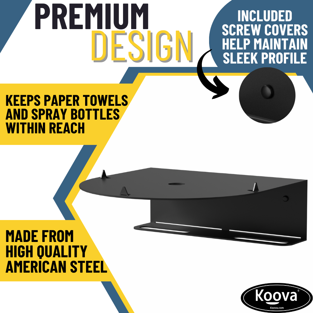 Koova - Center-Pull Paper Towel & Spray Bottle Holder