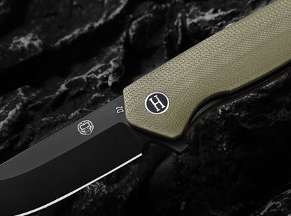 Holtzman's Gorilla Survival The Pathfinder Folding Pocket Knife Giftset for Men and Women (Green and Silver)