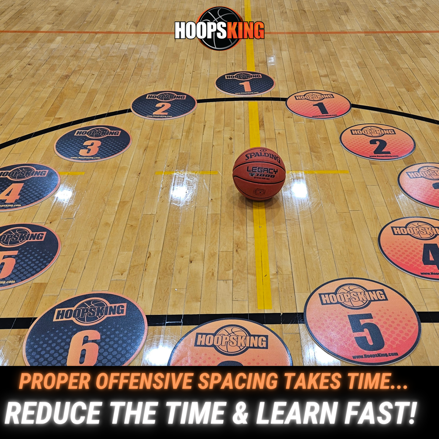 HoopsKing Offensive Spacing Training Spot Markers | 16"