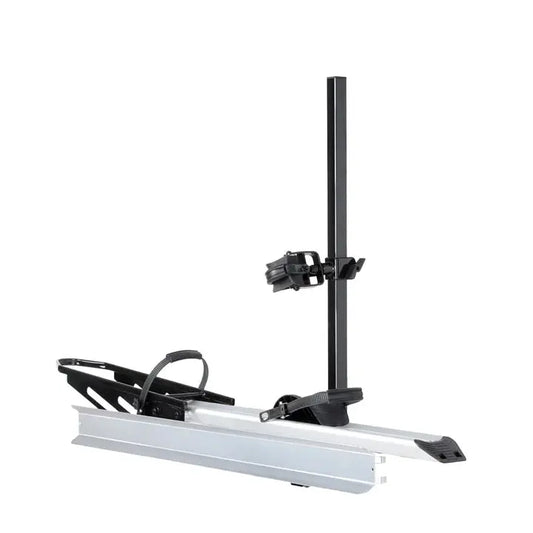 1-Bike Hitch E-bike Rack with Ramp, Folding Single Electric Bike Carrier, 100 LBS Capacity, Fits 2'' Receiver