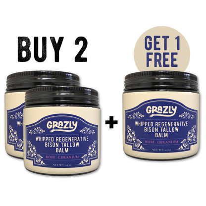 Grazly  Whipped Bison Tallow & Manuka Honey Moisturizing Balm