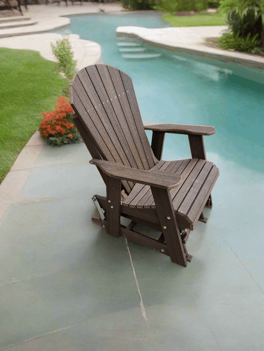 Dutch Country Patio 2' Straight Glider Adirondack Chair