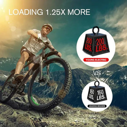 2 - Bike Hitch Bike Rack, Folding Fat Tire Bike Carrier, 200 LBS, 2'' Receiver - Angler's Pro Tackle & Outdoors