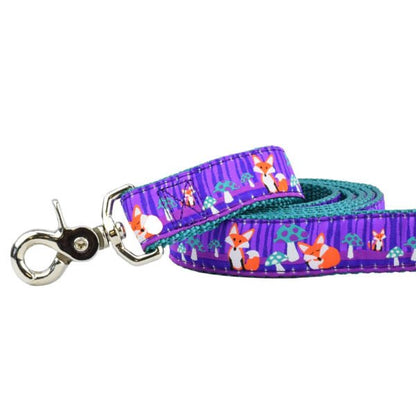 2 Hounds Design 1″ Nocturnal – Fox and Mushroom Ribbon Dog Leash - Angler's Pro Tackle & Outdoors