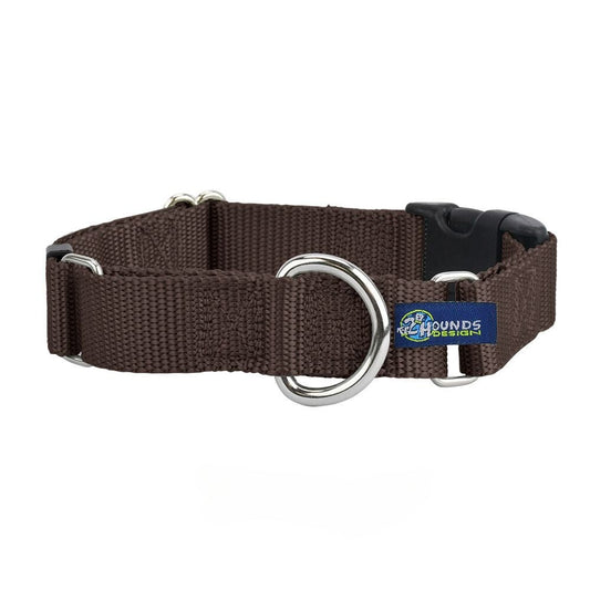 2 Hounds Design 5/8″ and 1″ Brown Nylon Buckle Martingale Dog Collar - Angler's Pro Tackle & Outdoors